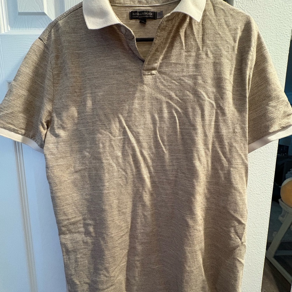 [3 for $20] Banana Republic Beige Polo Shirt